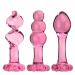 3-Piece Pink Rose Glass Portable Tool SKINSOUL