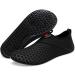 BARERUN Barefoot Quick-Dry Water Sports Shoes Aqua Socks for Swim Beach Pool Surf Yoga for Women Men 14-15 Women/12-13 Men Black Holes