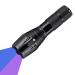 UV Torch WESLITE 365nm & 395nm Ultraviolet Flashlight Dual UV Torches Multifunctional Blacklight Zoomable Pet Urine Detector Document Verification Scorpions Art Photography (Not Included Battery)