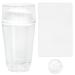 Clear Silicone Jelly Stamper Double Sided Nail Art Stamper Transparent Nail Stamp Scraper Nail Art Jelly Stamper Manicure Silicone Nail Stamper French Tip with Scraper for Nails Manicure Tools