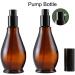 VASANA 2PCS Empty Refillable Amber Glass Lotion Pump Press Bottles Jars Makeup Face Cream Toiletries Toner Liquid Travel Containers Emulsion Essential Oil Dispenser 100ml - Buy Online on GoSupps.com