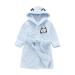 Miyanuby baby boys girl bathrobe soft flannel long arm animal hoodie morning mantle nightwear homewear for children baby young girls gift 4-5 years cat blue