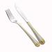 Flatware Sets Gold 304 Stainless Steel Cutlery Set Eco Friendly Products Knife Forks and Spoon Set Chopsticks Cookware Kitchen Accessories (Color : 2PCS)