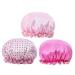 FRCOLOR Hair Bonnet Womens Shower Caps Bath Visor 3pcs Curly Hair Cap Double Layer Bath Shower Hats Double Layers Bathing Cape Thicken Bathing Elastic Bath Cap Bathing Caps Water Proof