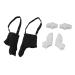 Hallux Valgus Corrector Black Easy to Clean Soft Toe Correction Straightener Wear Resistant Discomfort Relief for Hallux Valgus (L)