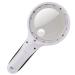 8 Led Illuminated Magnifier with 20X 30X Magnification Lightweight Handheld Magnifying Glass for Reading Hobbies with a Lens Cloth and Bag Magnifier/White Comfortable Anniversary