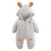 JiAmy Baby Boys Snowsuits Baby Gilrs Hooded Romper Winter Jumpsuit Infant Boys Girls Bear Cartoon Pajamas Outfits Gray 9-12 Months Gray Bear 9-12 Months