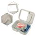 Prosthesis Box with Mirror - 1PC False Teeth Storage Case & Cleaner | Full Dental Appliance Container 13x10x4 cm - Buy Online on GoSupps.com