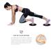 Huszzm Double-Sided Core Sliders - 2 Pieces Fitness Exercise Gliding Discs for Home Training on Carpet & Wooden Floors - Buy Online on GoSupps.com