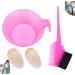 DOITOOL 2 Sets Hair Coloring Kit Hair Bleach Styling Brush Hair Paint Brush Hair Salon Tool Hair Dyeing Brush Hair Dyeing Supplies Beard Dye Brush Hair Dye Tool Oil Bowl Major 13X12X4cm Pink - Buy Online on GoSupps.com