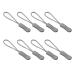 CLSSLVVBN 8 Pieces Zipper Puller Lightweight Rope Tag Fixer Multipurpose Replacement Buckle Bags Suitcase Accessories Textiles Gray