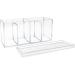 Isaac Jacobs 4-Compartment Clear Acrylic Organizer with Lid (9â L x 3â W x 4â H)  Makeup Brush Holder  Sectional Tray  Storage Solution for Makeup  Crafts  Office Supplies & More (1  Clear) - Buy Online on GoSupps.com