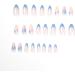 JUSTOTRY 24 Pcs Almond Fake Nails Short: Light Blue & Flower Design French False Nails for Women - Buy Online on GoSupps.com