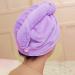 1PC Light Purple Magic Microfiber Cap Hair-drying Towel Bath Head Wrap