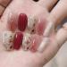 Temperament manicure pure hand-painted medium-long gradient smudge detachable finished nail patch short T-wearing armor(S)