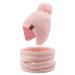 XIAOHAWANG Striped Winter Baby Beanie Knitted Hat Boys Girls Toddler Kids Warm Children Classic Beanie Hats 4-8 Years Pink(Hat+Scarf)