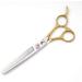 6.5 Inch Professional Pet Grooming Shears - Light Weight Multicolor Japan 440C Stainless Steel - D-Gold Thinning Scissor - Buy Online on GoSupps.com