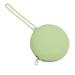 Aibyks silicone pacifier holder silicone pacifier container-portable round silicone storage bag for travel-small storage bags with zipper and rope for jewelry keys green B