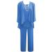 Blue Lace Mother of The Bride Dress Pantsuit Set - Formal Wedding Guest Outfit - Size 22 Plus - Buy Online on GoSupps.com