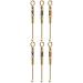 Cabilock Spatula Set Ear Cleaning Tool 6Pcs Tiny Copper Mini Medicine Scoops Scooper Zinc Alloy Miniature Copper Keychain Pendant for Mica Glitter Household Cleaning Tools Ear Cleaning Kit