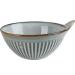 Grey Single Ear Bowl 5 Inch Thread Bowl Retro Ceramic Household Noodle Bowl Eating Bowl Creative Sauce Bowl Dessert Bowl Salad Bowl Gift Kitchenware 12.7*6*5.8cm Gray