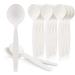 HeloGreen Eco-Friendly 50 Pack Cornstarch 6" Disposable Soup Spoons: Heavy Duty Disposable Spoons Alternative to Plastic Spoons, Plasticware Utensils Cutlery, Ivory. Soup Spoons Disposable Easily