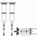 Crutches Adjustable Walking Cane Underarm Crutch with Soft Foam Offset Hand Grip Non-Slip Crutches Unisex Family Bathing in Sunlight