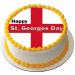 ENGLAND ST GEORGES DAY ENGLISH FLAG 7.5 PREMIUM Edible ICING Cake Topper UK D2