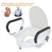 10cm Raised Toilet Seat with Removable Padded Armrests - White Anatomic Design with Fixing System - Buy Online on GoSupps.com