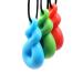 Silicone Chewelry Necklace Set for Adults & Babies - 3-Pack Soft Sensory Tools for Autism ADHD & Teething (Blue Green Red) - Buy Online on GoSupps.com