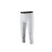 LEAO Youth Boys 3/4 Compression Pants with Knee Pads Cool Dry Basketball Tights Sports Capri Leggings White Small
