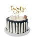 Gold Glitter Acrylic Twenty One Cake Topper 21th Birthday Cake Toppers 21th Anniversary Party Decorations Supplies