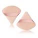 2 Pieces Triangle Powder Puffs Face Cosmetic Powder Puff Soft Velour Makeup Sponge Washable Reusable Foundation Sponge for Face Body Loose Powder Wet Dry Makeup Tool - Flesh