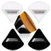 4+1 Pcs Velour Triangle Powder Puff for Face Makeup and Kabuki Foundation Makeup Brush for Face Blush Liquid Powder Mixed Powder Flawless Loose Powder Cosmetic Foundation Face Makeup Set Black+white