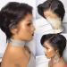 Usexy Pixie Cut Lace Front Human Hair Wig | Short Bob Straight 13x4 Lace Front Wig for Black Women | Pre Plucked 150% Density with Baby Hair | 1B Color - Buy Online on GoSupps.com