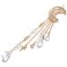 Moon Hair Clip Accessories Rhinestone Tassel Charms Hair Pin Jewelry for Women Comfortable and Environmentally Nice Design - Buy Online on GoSupps.com