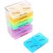 Vitamin Planner & Weekly Pill Lunch Box | 7 Compartment Portable Pill Case for Vitamins Supplements & Medications | Ideal for Purse & Pocket - Buy Online on GoSupps.com