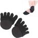 Healifty Toe Socks with Metatarsal Pads | Cotton Yoga Sports Five Finger Socks for Dry Skin - 2 Pairs (Black) - Buy Online on GoSupps.com