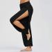 Black X-Large High Slit Harem Pants for Women - Hippie Yoga Trousers - Buy Online on GoSupps.com