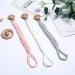 3PC pacifier chain baby pacifier band baby pacifier chains nipple chains cotton pacifier strap for newborn girls young bibs sucker pacifier