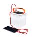 LuminAID 2-in-1 Solar Camping Lantern and Phone Charger - Inflatable LED Lamp for Camping, Hiking and Travel - Emergency Light for Power Outages, Hurricane, Survival Kits - As Seen on Shark Tank Titan White/Red 300 Lumens