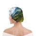 Mountains Green Printed Shower Cap for Women - Waterproof & Fits All Head Sizes - Buy Online on GoSupps.com