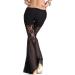ZLTdream Petite Women's Belly Dance Lace Fishtail Pants | Medium Black - Buy Online on GoSupps.com