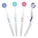 Oralganix 2-in-1 Tongue Cleaner - 4 Pack - Multicolor Tongue Brush and Scraper Tools 4 Count (Pack of 1)