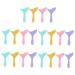 Beavorty 20 Pcs Eyeliner Eyeshadow Silicone Molds Eyelash Separator Women Make up Tools Miss Girl Shield