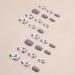 Shop Retro Floral Square Press on Nails - Short White Fake Nails | 24Pcs Acrylic Nail Set for Women - Buy Online on GoSupps.com