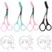 YITAQI Eyebrow Comb Scissors Titanium Grooming Trimmer - Stainless Steel Makeup Tools, Eyelash Hair Clips, Shaping Razor Hair Scissors Trimmer (Green/Purple) - Buy Online on GoSupps.com