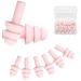 Kostatech 5 pairs of earplugs reusable noise -reducing earplugs waterproof soft silicone earplugs for sleeping learning working swimming (pink)