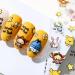 Dedyel 5D Embossed Cartoon Nail Art Sticker Decals - Cute Honey Pooh Bear Design - Self-Adhesive DIY Nail Art Decoration (3 Sheets) - Buy Online on GoSupps.com