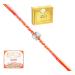 Ghasitaram Gifts Rakhi for Brother Rakhis Online - 6371 Fancy Thread Rakhi with 200 GMS of Kaju katli and 200 GMS of Soan Papdi Rakhi with 200 gms of Kaju katli and Soan Papdi